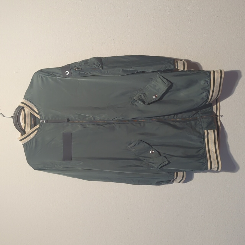True Religion Long Lightweight Bomber Jacket